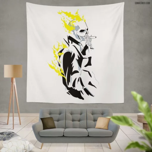 Ghost Rider Unleashed Marvel Infernal Hero Comic Wall Tapestry