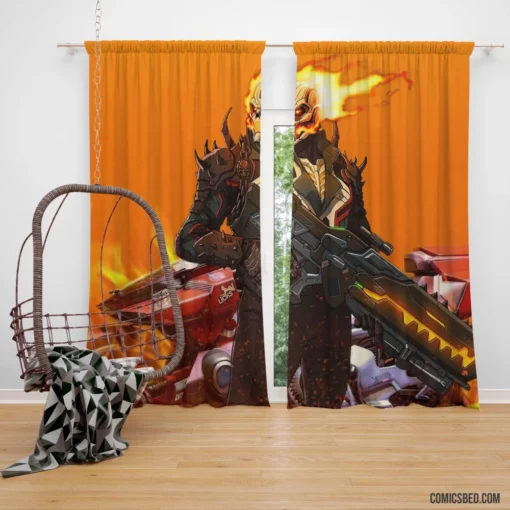 Ghost Rider Weapon Marvel Spirit Comic Curtain