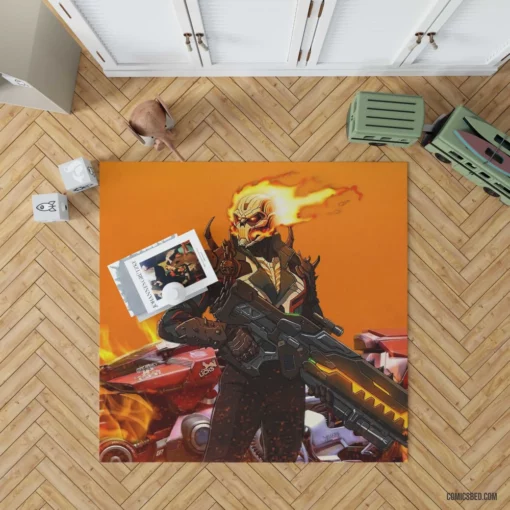 Ghost Rider Weapon Marvel Spirit Comic Rug