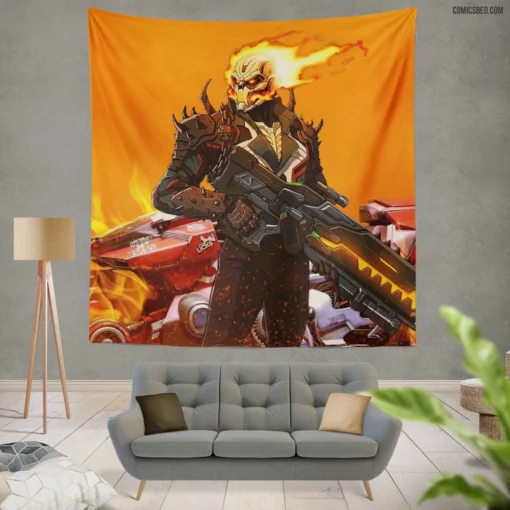 Ghost Rider Weapon Marvel Spirit Comic Wall Tapestry