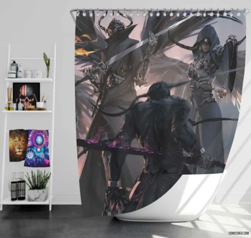 GhostBlade Angelic Fantasy Comic Shower Curtain