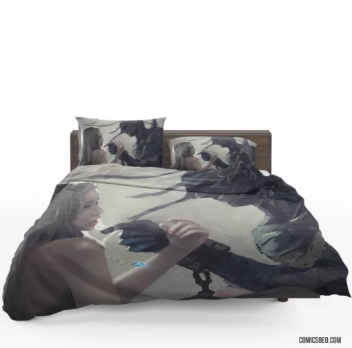 GhostBlade Enigmatic Woman Warrior Comic Bedding Set