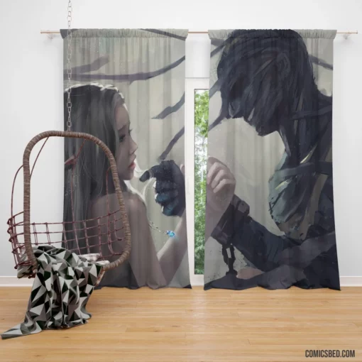 GhostBlade Enigmatic Woman Warrior Comic Curtain