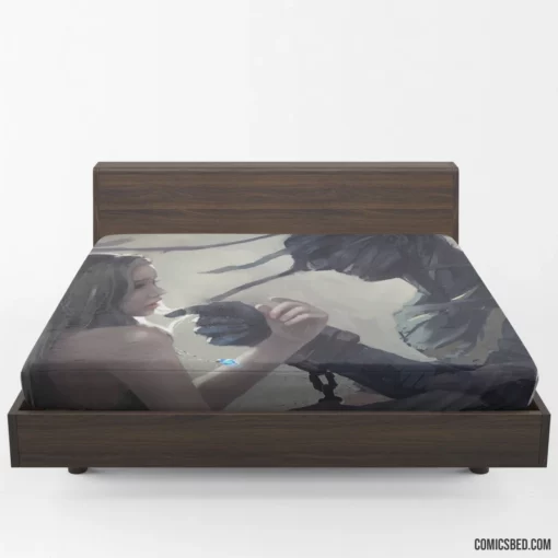 GhostBlade Enigmatic Woman Warrior Comic Fitted Sheet