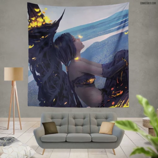 GhostBlade Ethereal Warrior Yan Haiqin Comic Wall Tapestry