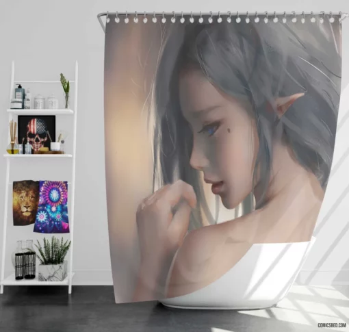 GhostBlade Fantasy Warrior Mood Comic Shower Curtain