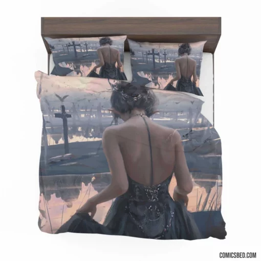 GhostBlade Helm-Bound Fantasy Comic Bedding Set 1