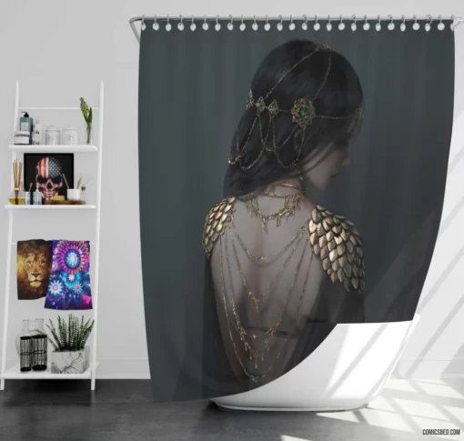 GhostBlade Woman of Elegance Comic Shower Curtain