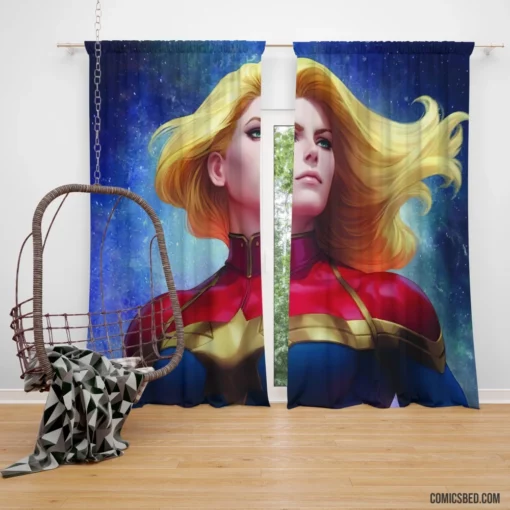 Girl Power Unleashed Captain Marvel Feats Comic Curtain