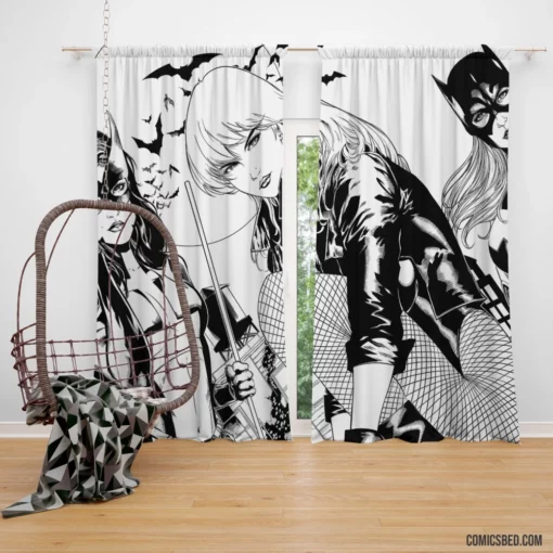 Gotham City Sirens Batgirl Black Canary Huntress Comic Curtain