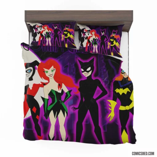 Gotham City Sirens Batgirl Catwoman Harley Quinn Comic Bedding Set 1