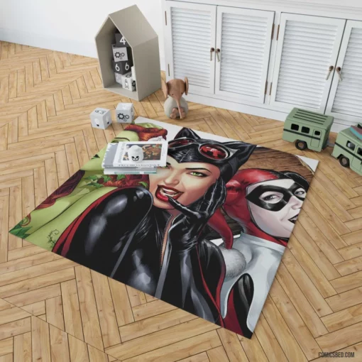 Gotham City Sirens Femme Fatales Comic Rug 1