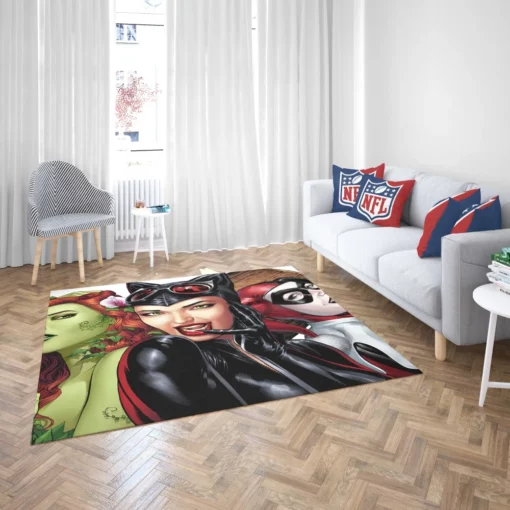 Gotham City Sirens Femme Fatales Comic Rug 2