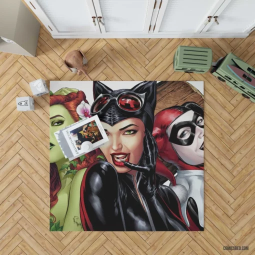 Gotham City Sirens Femme Fatales Comic Rug