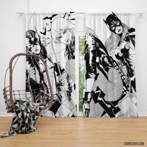 Gotham City Sirens Femme Trio Comic Curtain