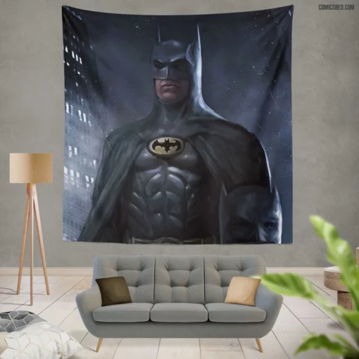 Gotham Defenders Batman and Batwoman Comic Wall Tapestry