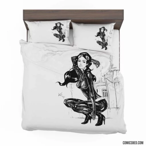 Gotham Shadowy Seductress Catwoman Comic Bedding Set 1