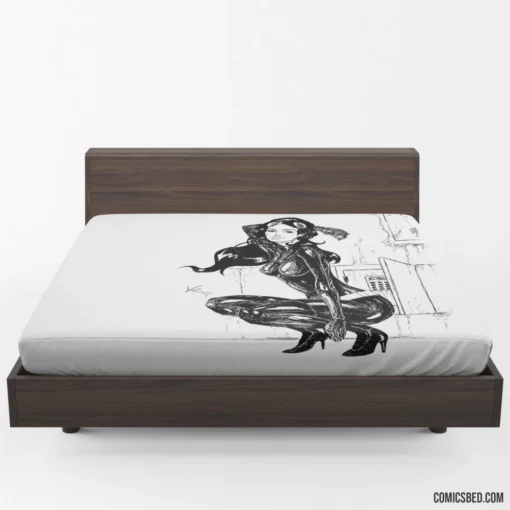 Gotham Shadowy Seductress Catwoman Comic Fitted Sheet