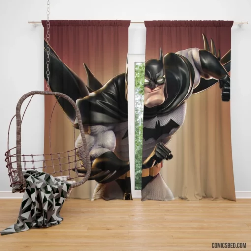 Gotham Under Siege The Dark Knight Battle Comic Curtain