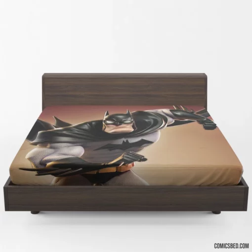 Gotham Under Siege The Dark Knight Battle Comic Fitted Sheet