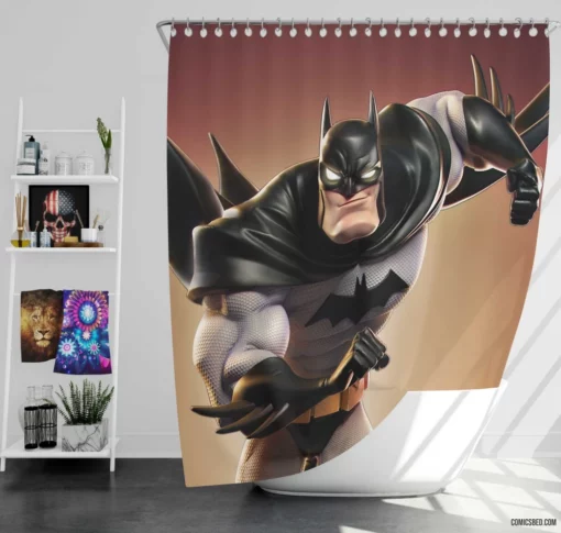 Gotham Under Siege The Dark Knight Battle Comic Shower Curtain