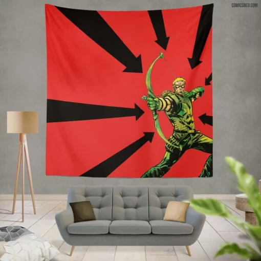 Green Arrow Archer Quest Comic Wall Tapestry