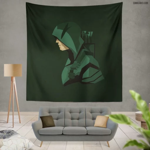 Green Arrow Chronicles DC Archer Hero Comic Wall Tapestry