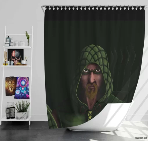 Green Arrow Justice Archer Comic Shower Curtain