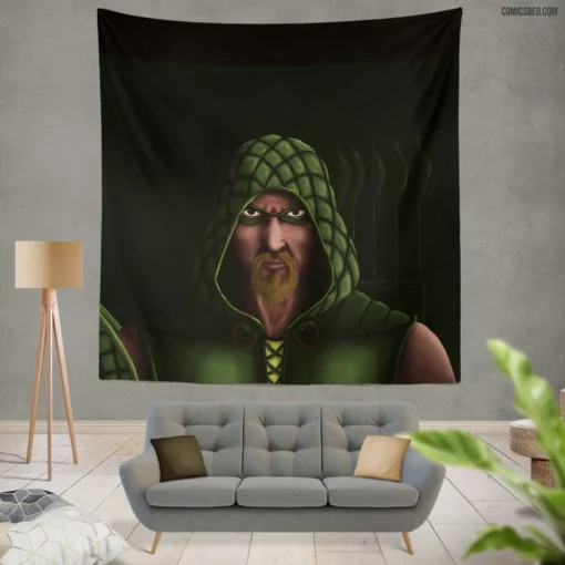 Green Arrow Justice Archer Comic Wall Tapestry