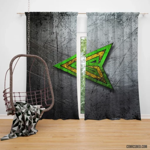 Green Arrow Logo DC Archer of Justice Comic Curtain