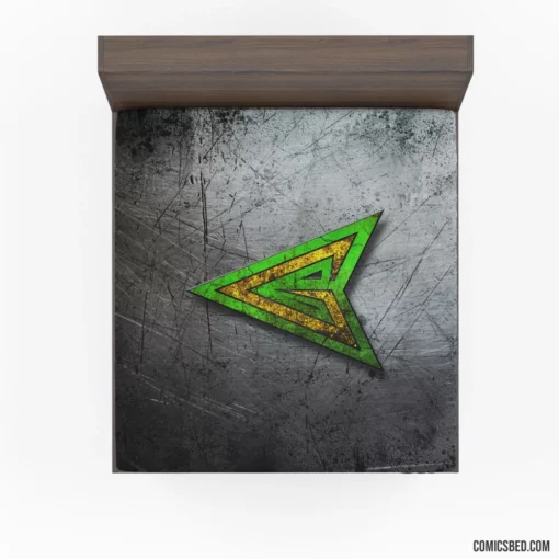 Green Arrow Logo DC Archer of Justice Comic Fitted Sheet 1