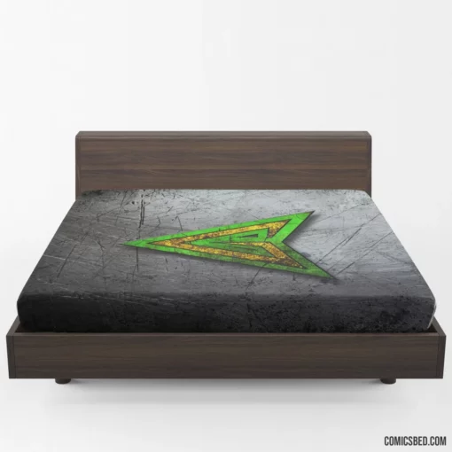 Green Arrow Logo DC Archer of Justice Comic Fitted Sheet