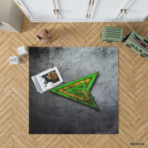 Green Arrow Logo DC Archer of Justice Comic Rug