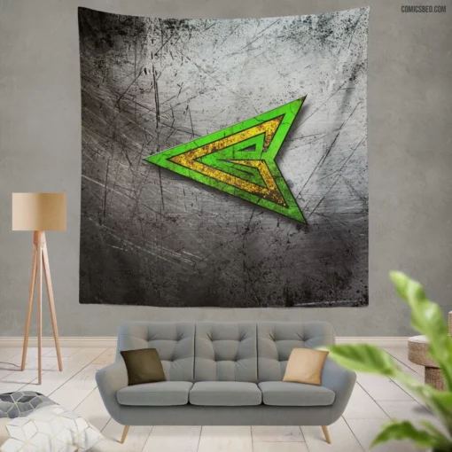 Green Arrow Logo DC Archer of Justice Comic Wall Tapestry