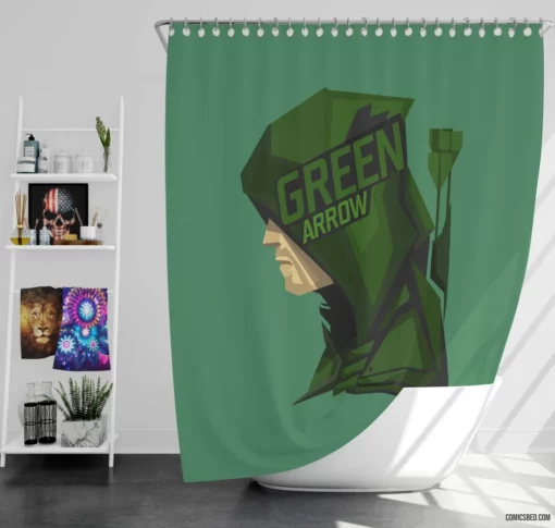 Green Arrow Unleashed DC Master Archer Comic Shower Curtain