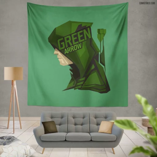 Green Arrow Unleashed DC Master Archer Comic Wall Tapestry