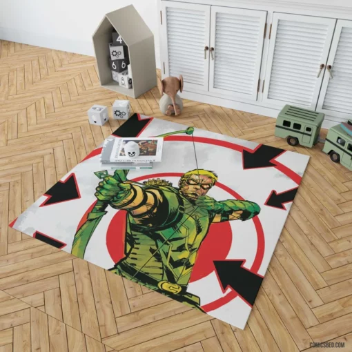 Green Arrow Vigilante Archer Comic Rug 1