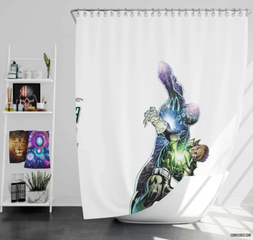 Green Lantern Corps Galactic Protectors Comic Shower Curtain