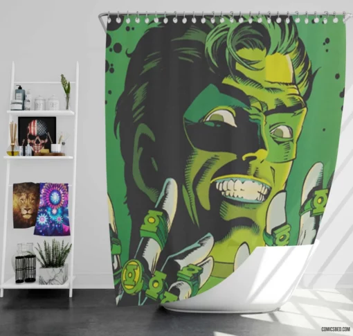 Green Lantern Emerald Saga Comic Shower Curtain