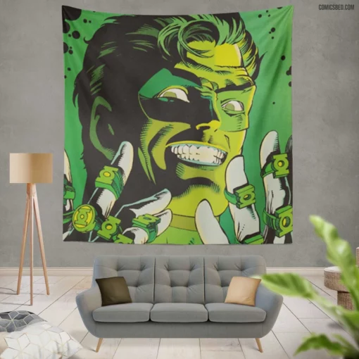 Green Lantern Emerald Saga Comic Wall Tapestry