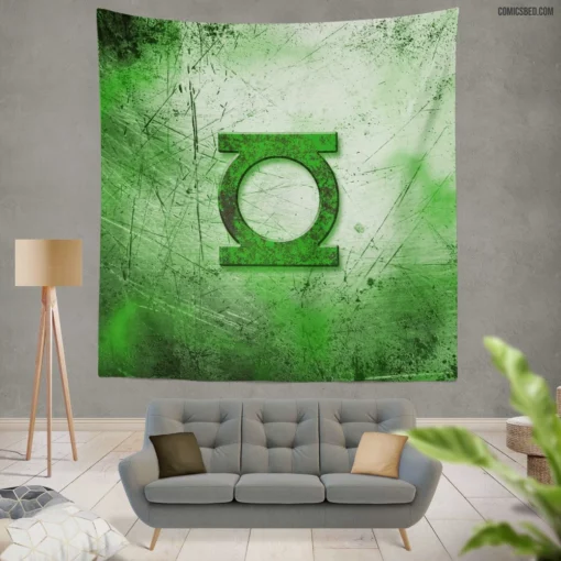 Green Lantern Galactic Guardian Legacy Comic Wall Tapestry