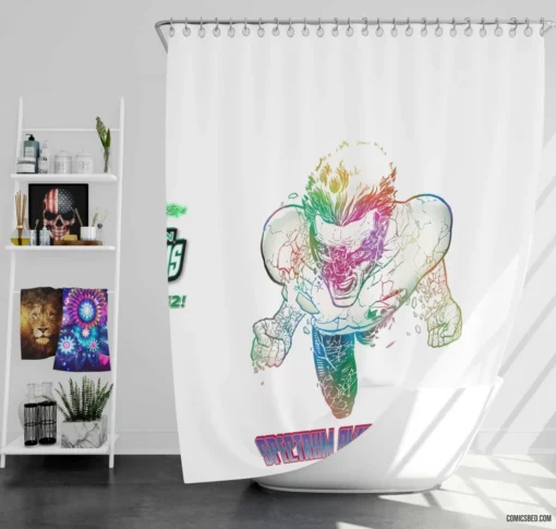 Green Lantern Guardians Quest Comic Shower Curtain