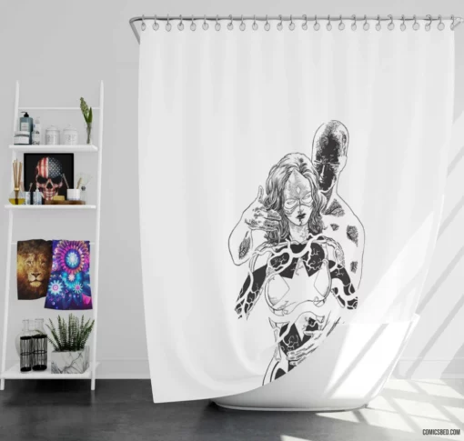 Green Lantern New Guardians Quest Comic Shower Curtain