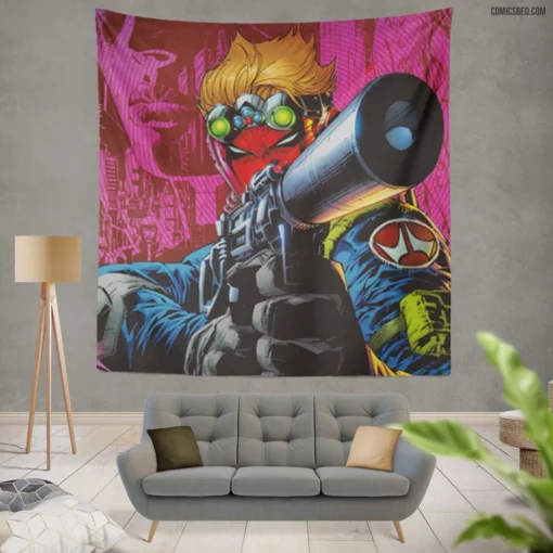 Grifter Shadowy Operative Comic Wall Tapestry