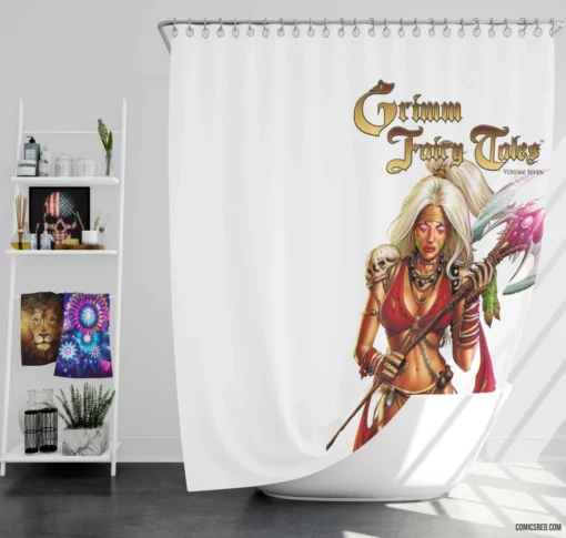 Grimm Fairy Tales Enchanted Chronicles Comic Shower Curtain