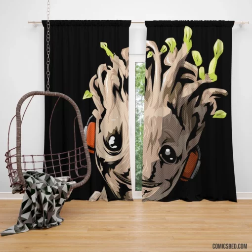 Groot Guardian of Galaxy Comic Curtain