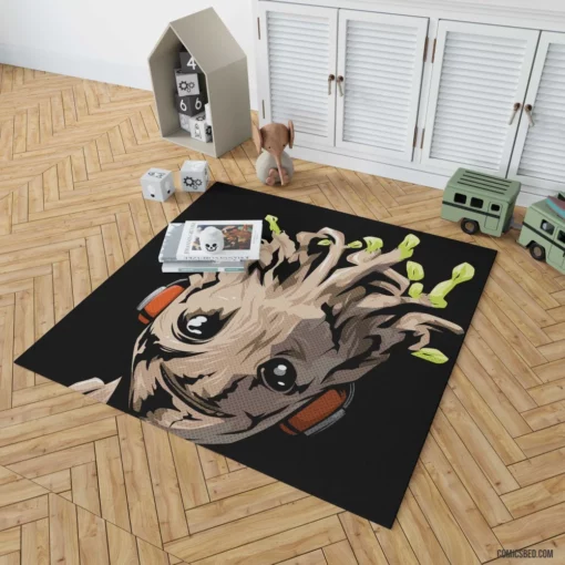 Groot Guardian of Galaxy Comic Rug 1