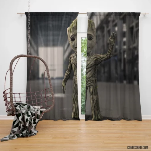 Groot Guardians Of The Galaxy Baby Companion Comic Curtain