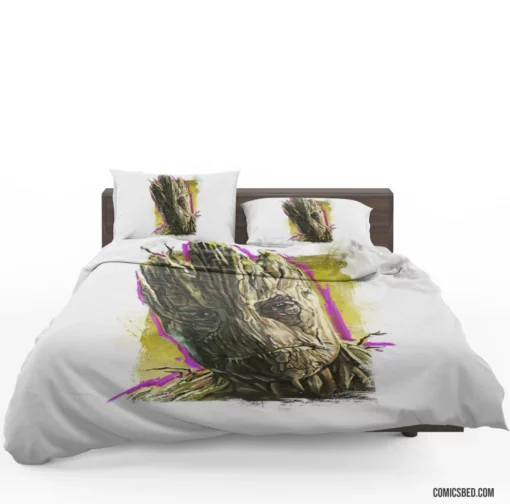 Groot Guardians Of The Galaxy Comic Bedding Set