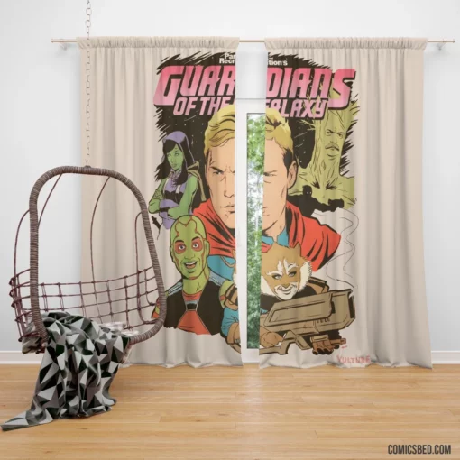 Guardians Of The Galaxy Cosmic Team Comic Curtain